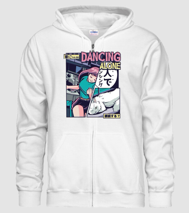 Anime Vaporwave benzi desenate model alb pe tricou
