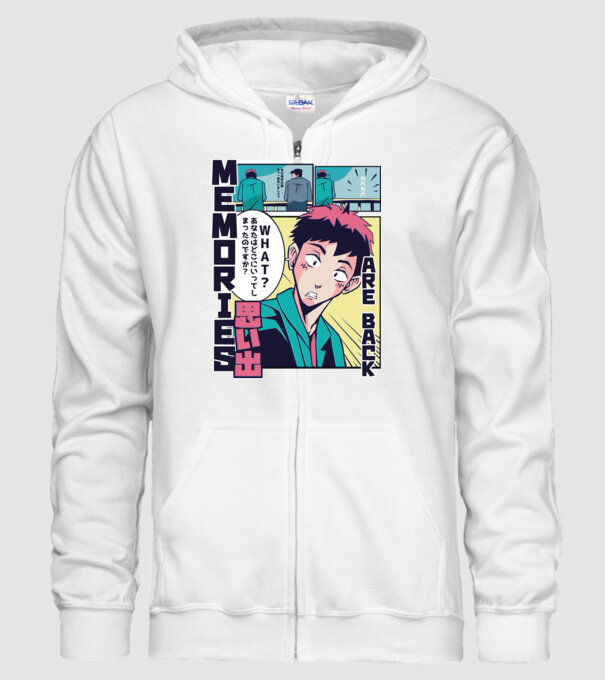 Anime Vaporwave benzi desenate model alb pe tricou