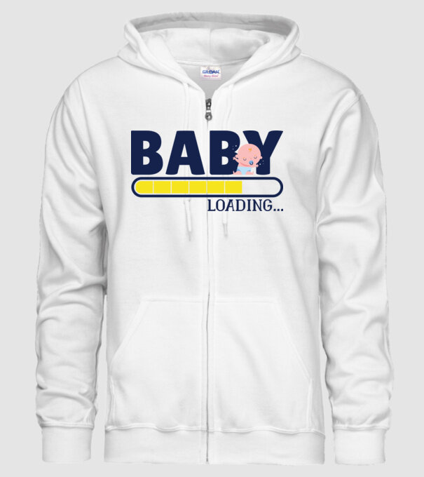 Baby is loading - tricou amuzant pentru mămici model alb pe tricou