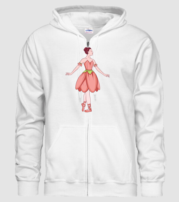 Balerină model alb pe tricou