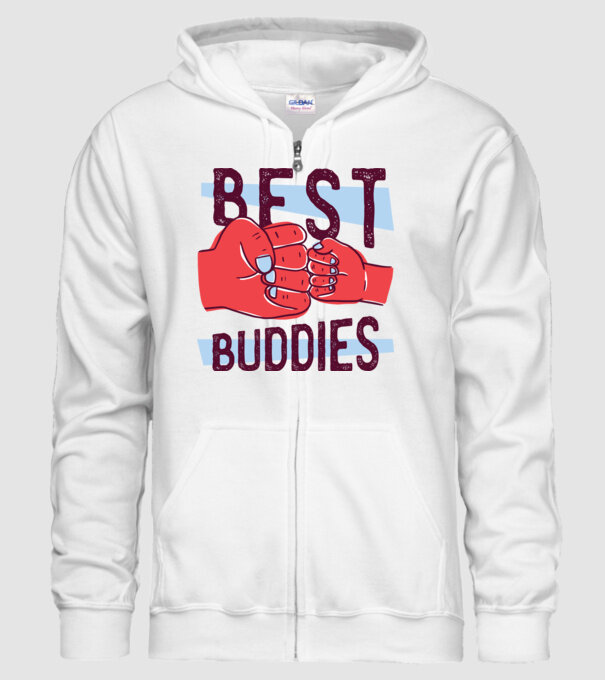 Best Buddies - Cei mai buni prieteni model alb pe tricou