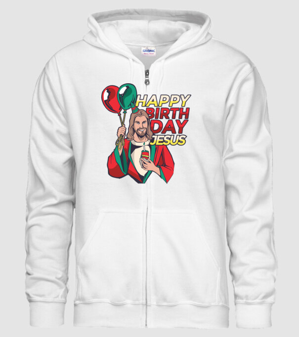 La mulți ani, Isus model alb pe tricou