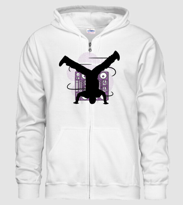 Dansator Break model alb pe tricou