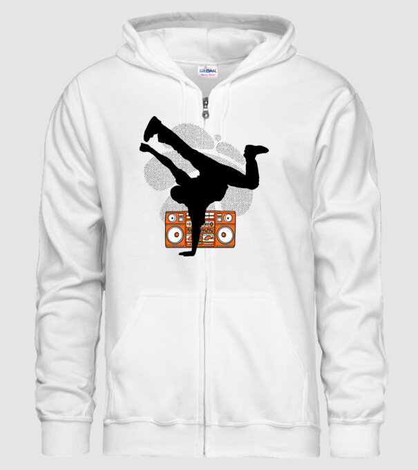 Dansator Break model alb pe tricou