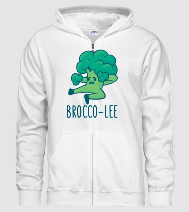 Brocco-Lee - Broccoli Karate model alb pe tricou