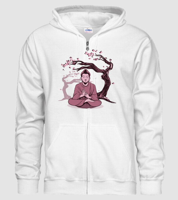 Buddha Meditație model alb pe tricou
