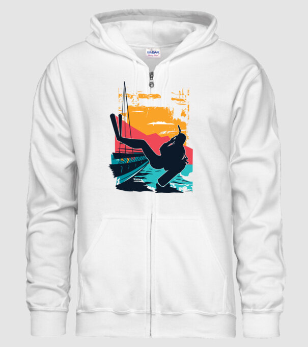 Tricou Scafandru Retro model alb pe tricou