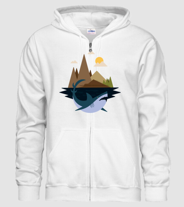 Rechin Natură model alb pe tricou