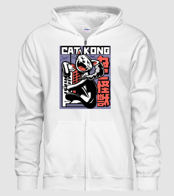 Cat Kong model alb pe tricou