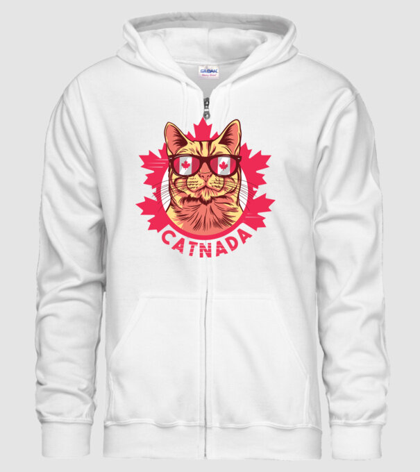 Catnada model alb pe tricou