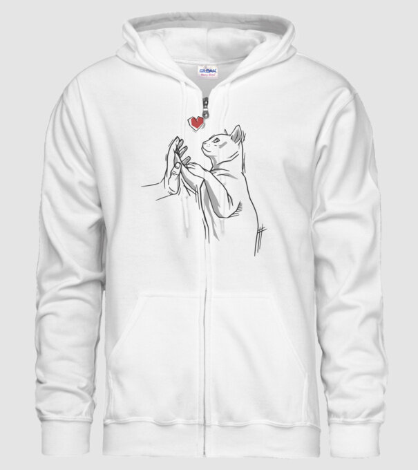 Prietenie Pisică Cal model alb pe tricou