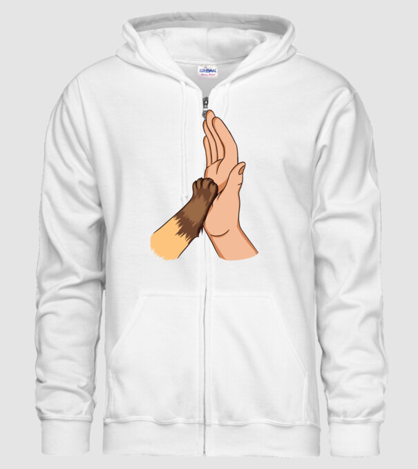 Labă de Pisică model alb pe tricou