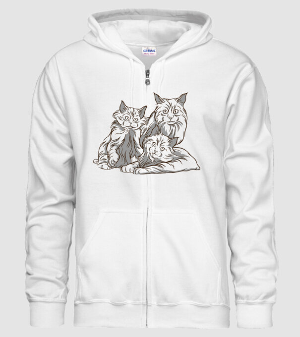 Pisicuțe model alb pe tricou