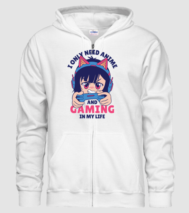 Am nevoie doar de Anime și Jocuri model alb pe tricou