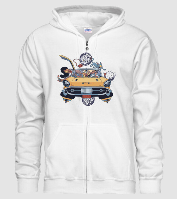 Familie în spațiu model alb pe tricou