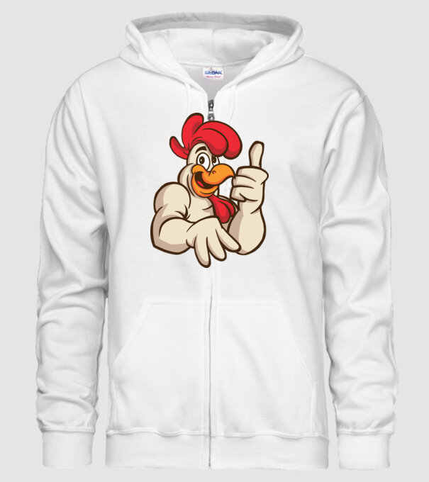 Pui model alb pe tricou