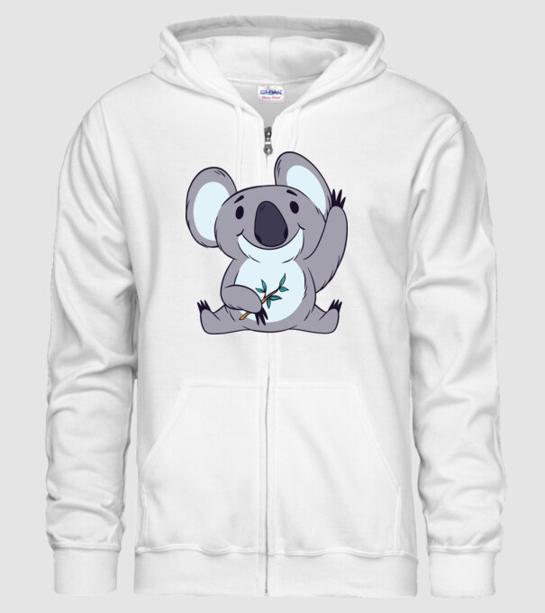Koala drăguț model alb pe tricou