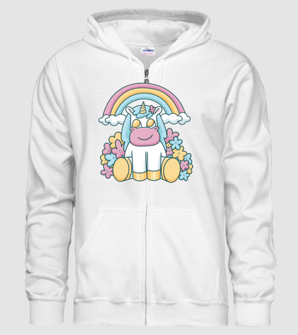 Unicorn drăguț model alb pe tricou