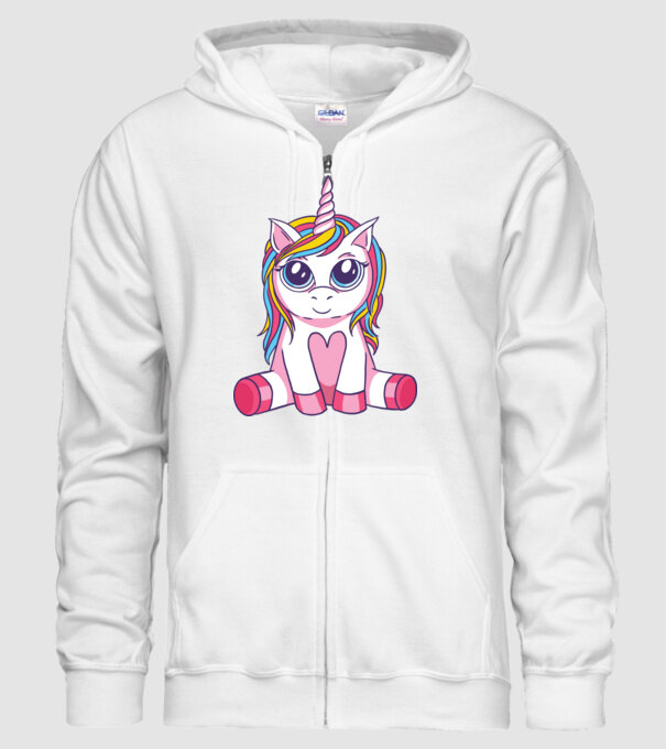 Unicorn drăguț model alb pe tricou
