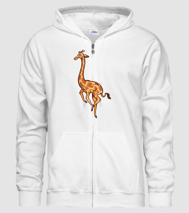 Girafă drăguță model alb pe tricou