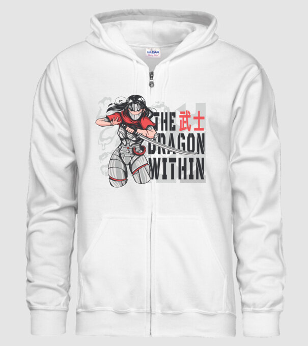 Cyborg Ninja fată Anime model alb pe tricou