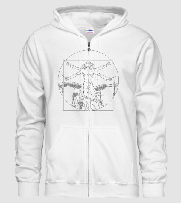 Da Vinci tobe model alb pe tricou