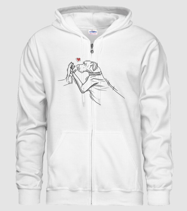 Dog danez bate palma model alb pe tricou