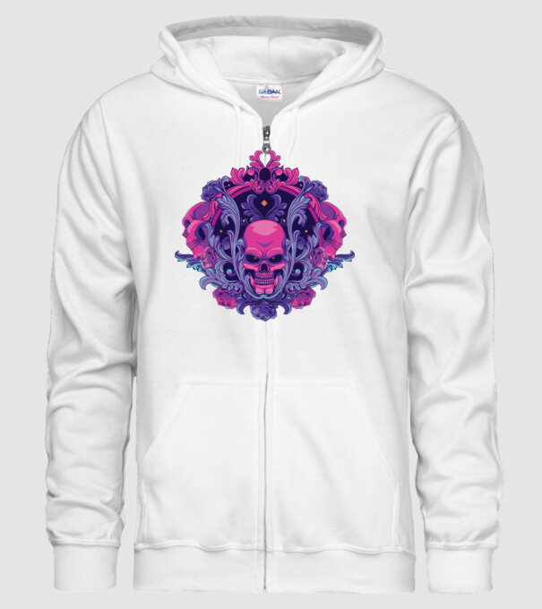 Cranii Dark Skull model alb pe tricou