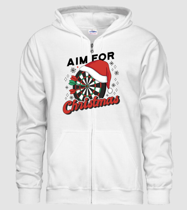Darts Crăciun model alb pe tricou