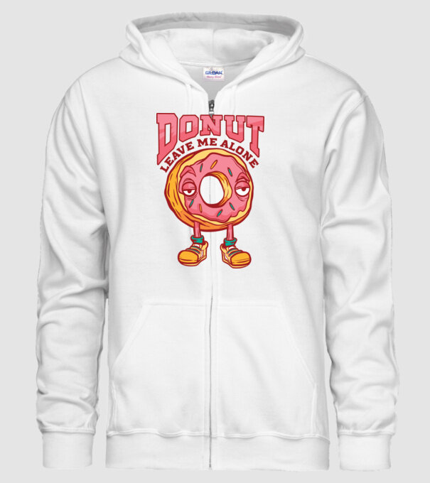 Donut leave me alone model alb pe tricou