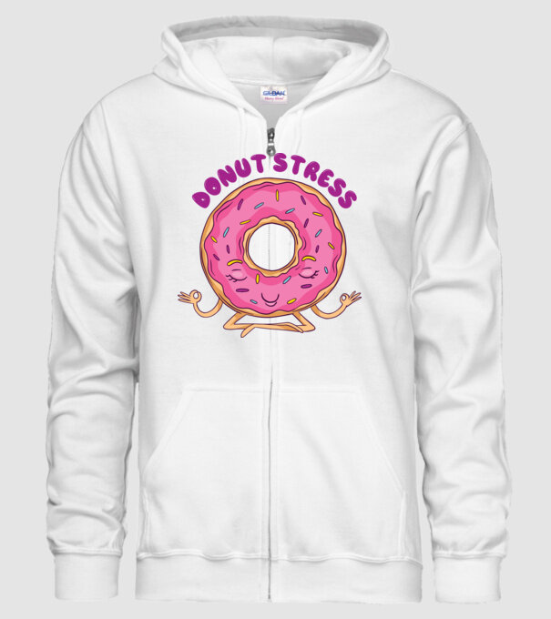 Donut Stress Gogoașă model alb pe tricou