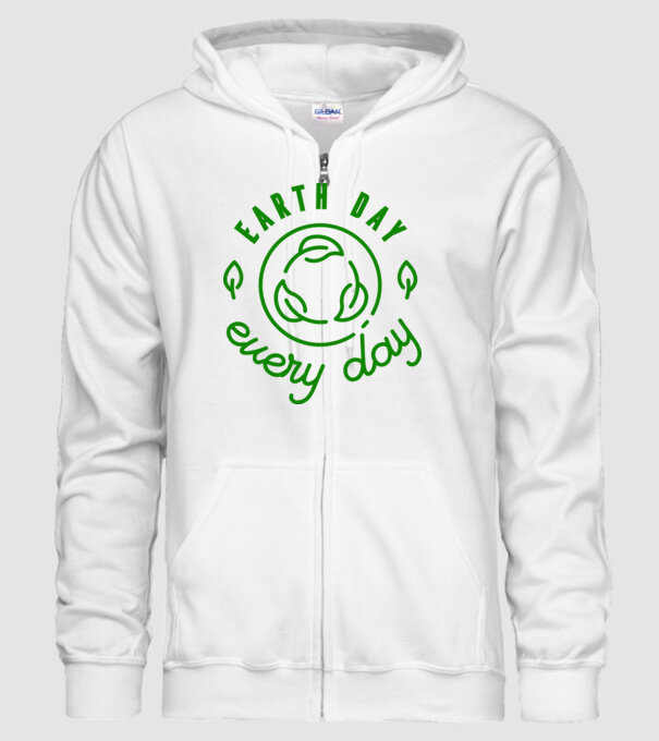 Earth Day Every Day - Ziua Pământului model alb pe tricou