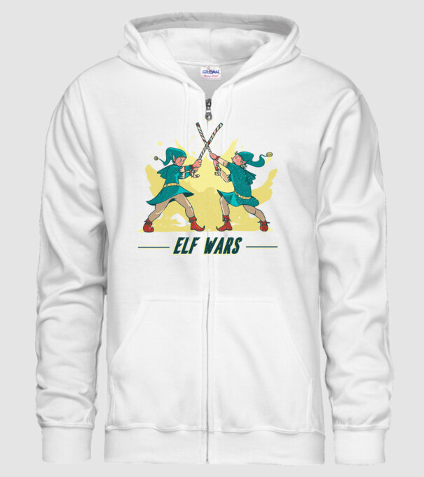 Războiul elfilor model alb pe tricou
