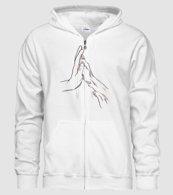 Prietenia câine om model alb pe tricou