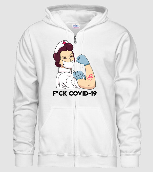 FCK Covid-19 Coronavirus model alb pe tricou