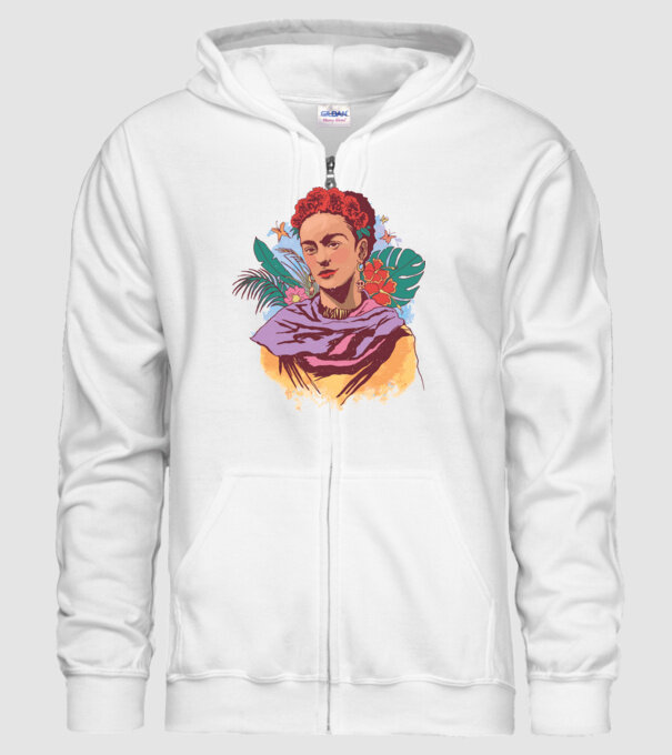 Portret Frida Kahlo model alb pe tricou