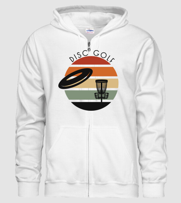 Frizbi Golf model alb pe tricou