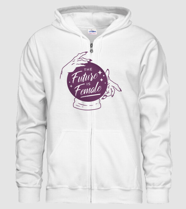 Future is Female Ziua Femeii model alb pe tricou