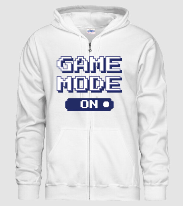 Game mode on Gamer pixel model alb pe tricou