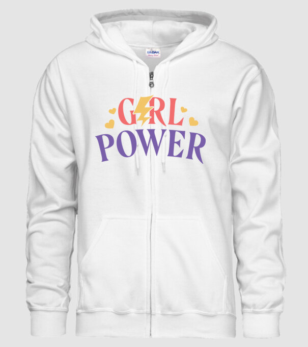 Girl Power Ziua Femeii model alb pe tricou
