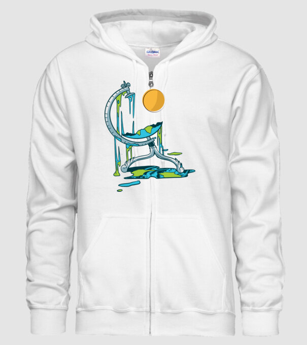 Încălzire globală model alb pe tricou