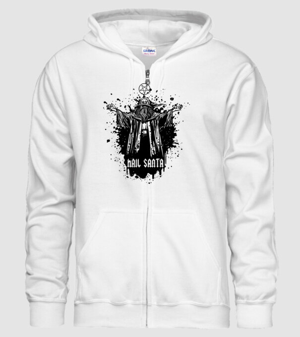 Hail Santa model alb pe tricou