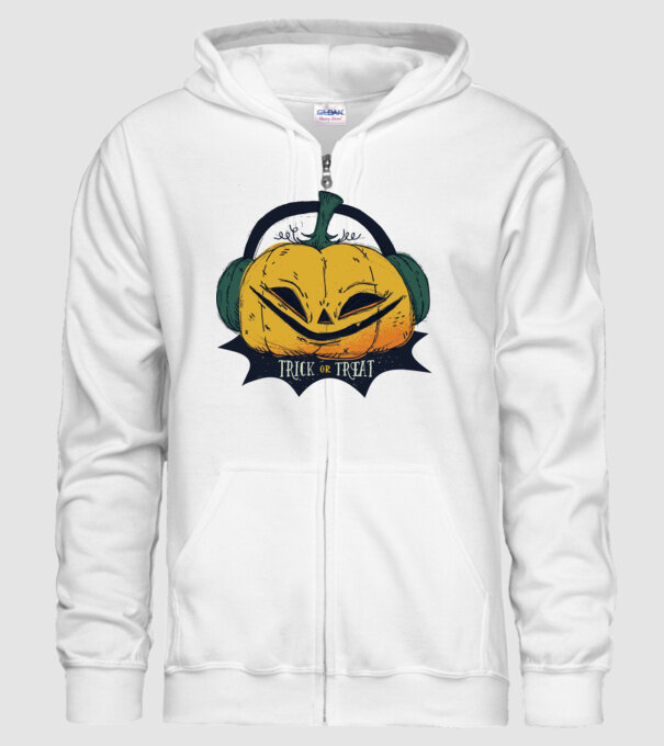 Dovleac Halloween model alb pe tricou