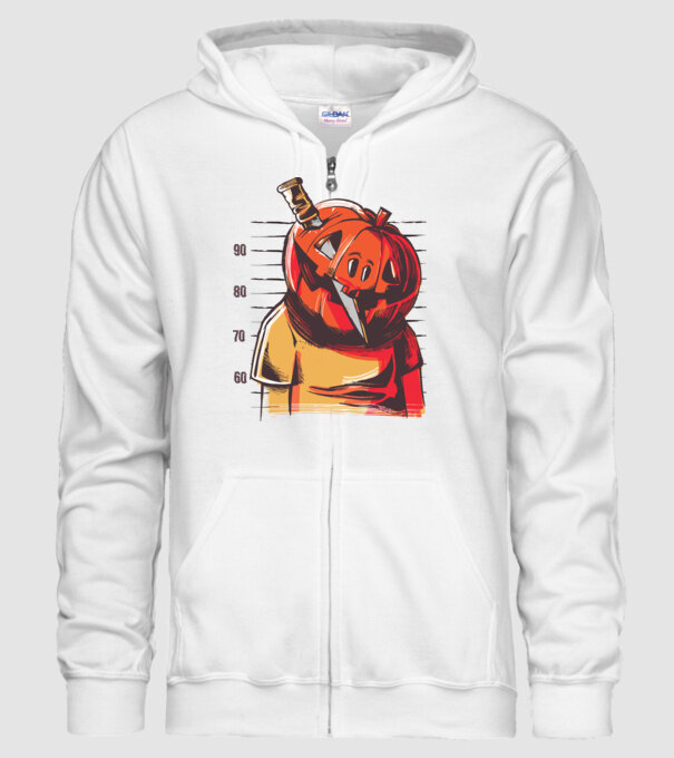 Halloween cap de dovleac închisoare model alb pe tricou