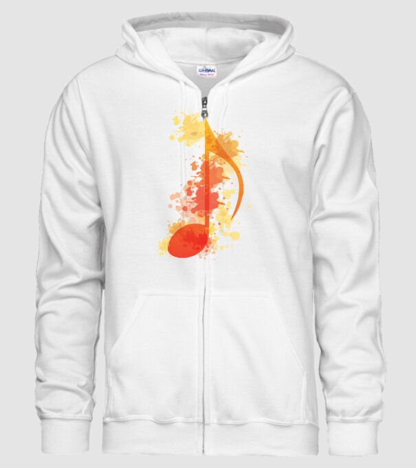 Notă muzicală model alb pe tricou
