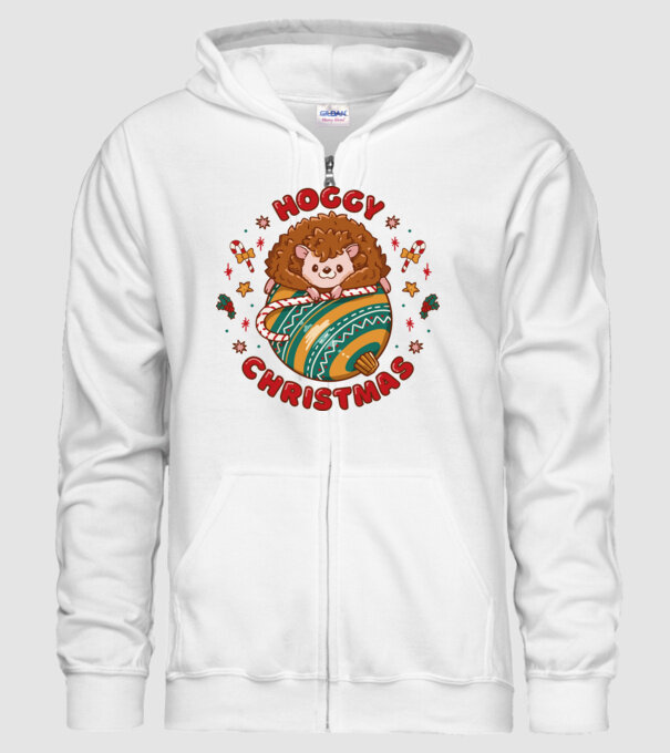 Hoggy Christmas Crăciun cu Arici model alb pe tricou