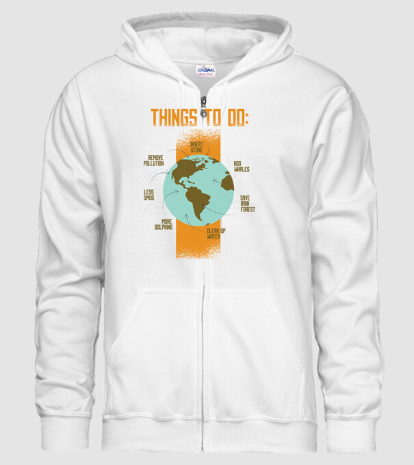 Cum să salvăm Pământul model alb pe tricou