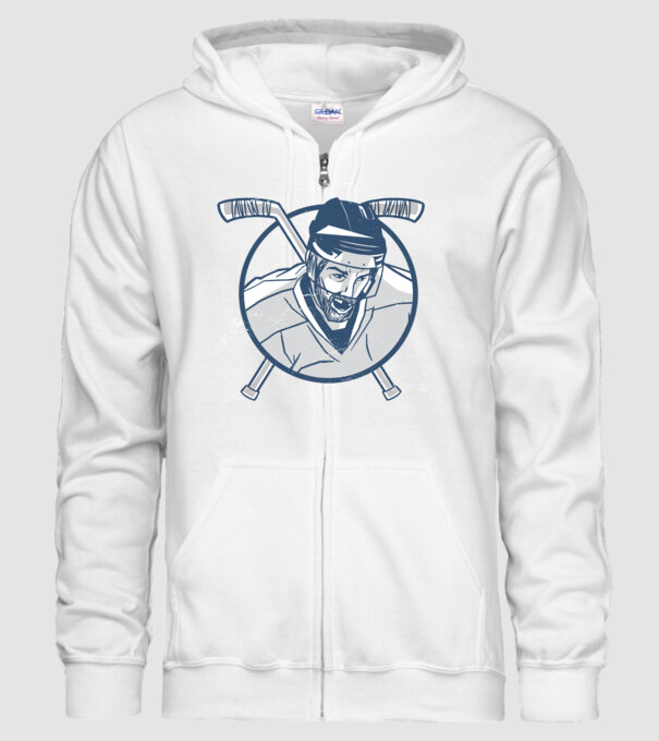 Hochei Jucător Hochei de gheață model alb pe tricou