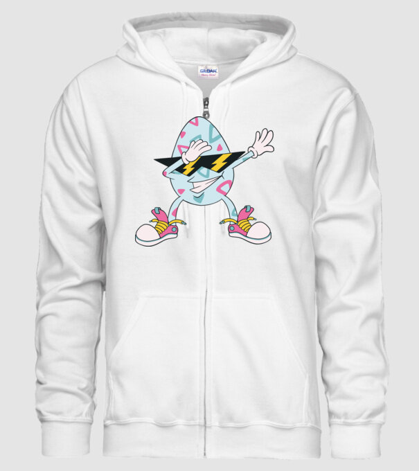 Ouă de Paște Dab model alb pe tricou