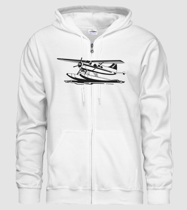 Hydroplane avion model alb pe tricou
